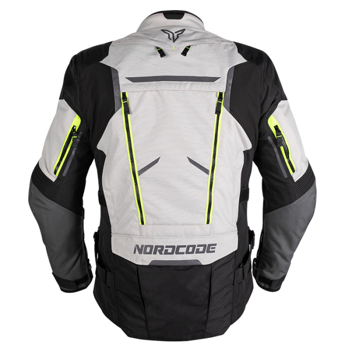 Geacă moto Nordcode Odyssey touring 4 sezoane, gri deschis/fluo [3]