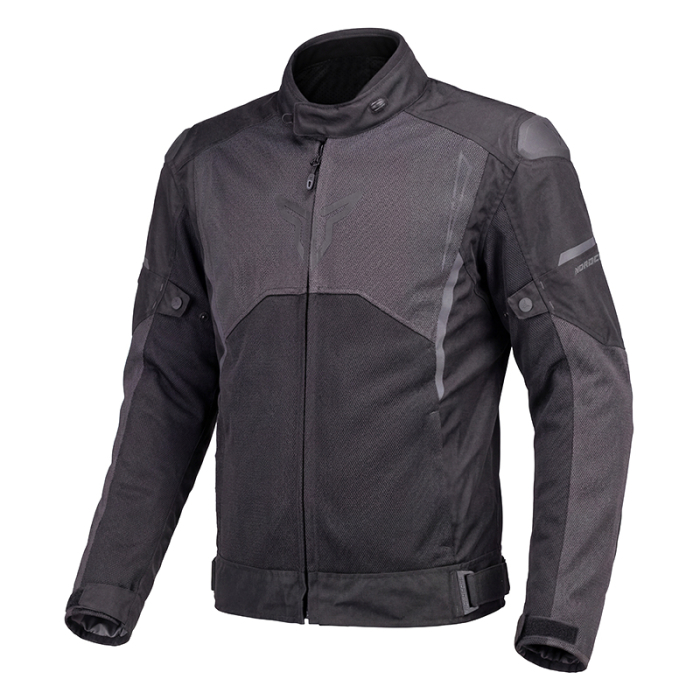 Geacă moto Nordcode Top Speed Air WP de vară cu membrană, negru/gri închis [2]