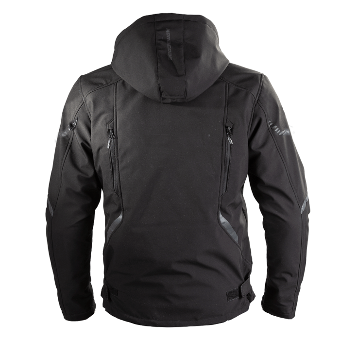 Geacă moto Nordcode X-City hoodie softshell, negru [4]