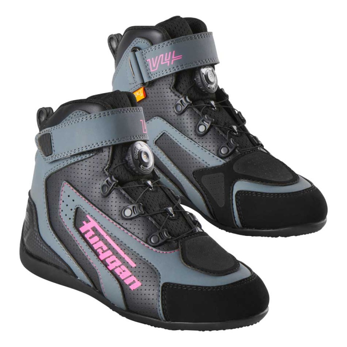 Ghete moto de damă Furygan V4 Easy D3O Vented Lady de vară, negru/roz [3]