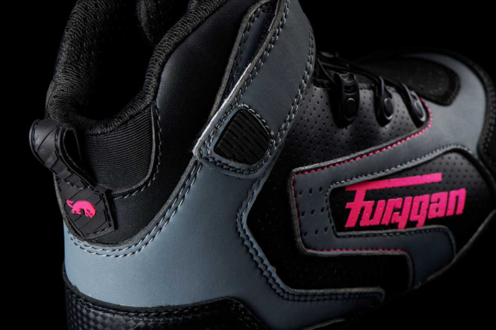 Ghete moto de damă Furygan V4 Easy D3O Vented Lady de vară, negru/roz [6]