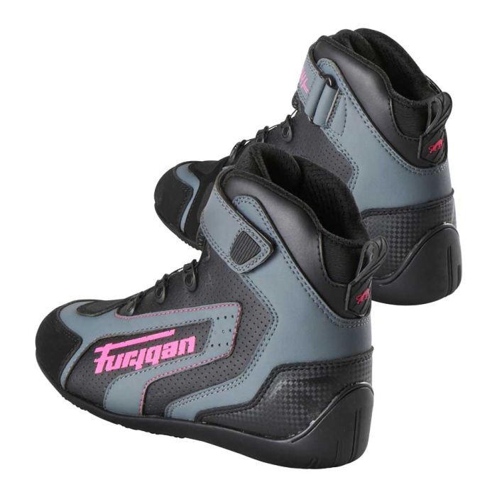 Ghete moto de damă Furygan V4 Easy D3O Vented Lady de vară, negru/roz [4]
