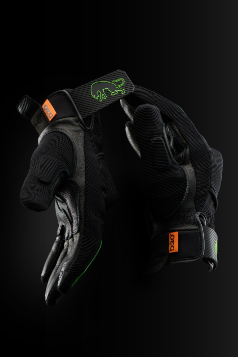 Mănuși moto Furygan Jet D3O Evo de vară, negru/verde fluo [6]