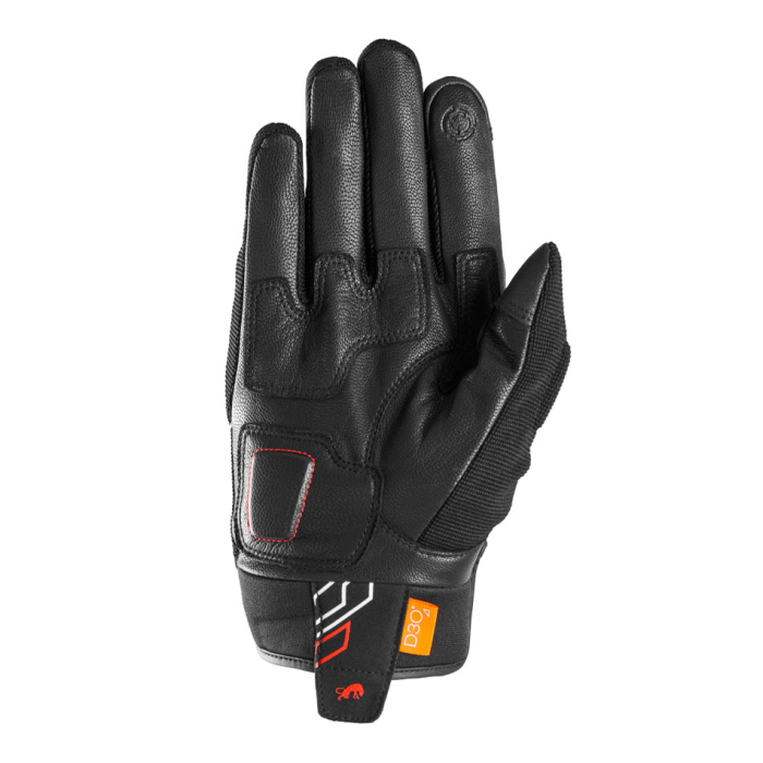 Mănuși moto Furygan Jet Neon D3O de vară, negru/alb/roșu [4]