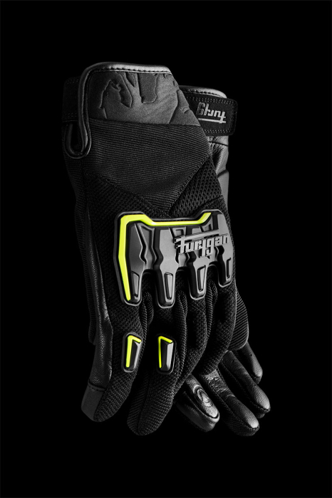 Mănuși moto Furygan Shade, negru/galben fluo [7]