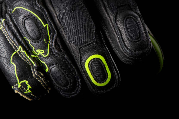 Mănuși moto Furygan STYG20 X Kevlar de vară, negru/galben fluo/alb [5]