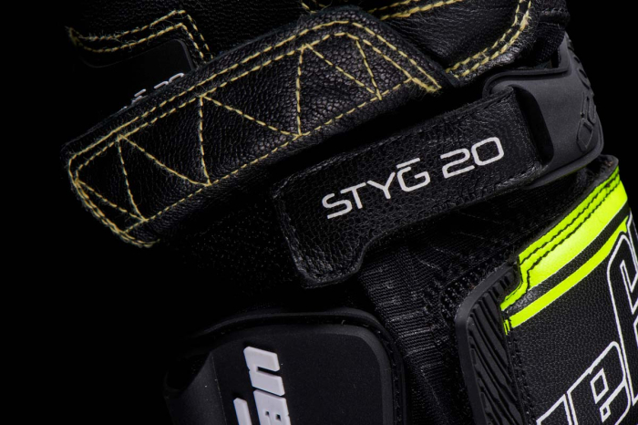 Mănuși moto Furygan STYG20 X Kevlar de vară, negru/galben fluo/alb [7]