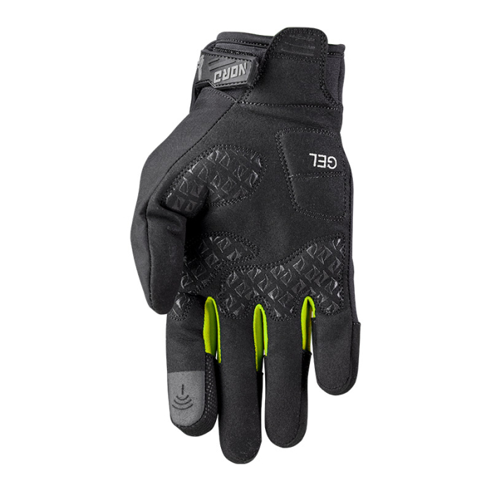 Mănuși moto Nordcode Glenn Evo mid-season neopren, negru/galben fluo [2]