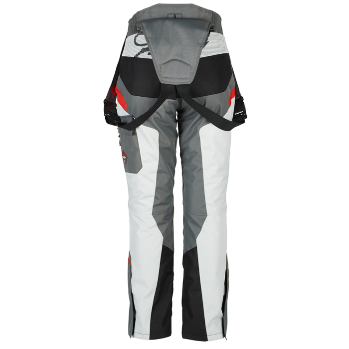 Pantaloni moto de damă Furygan Apalaches Lady, negru/gri/roșu [2]