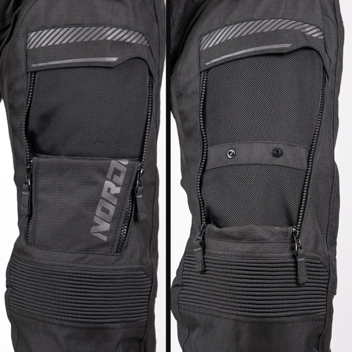 Pantaloni moto Nordcode Odyssey touring 4 sezoane, negru total [4]