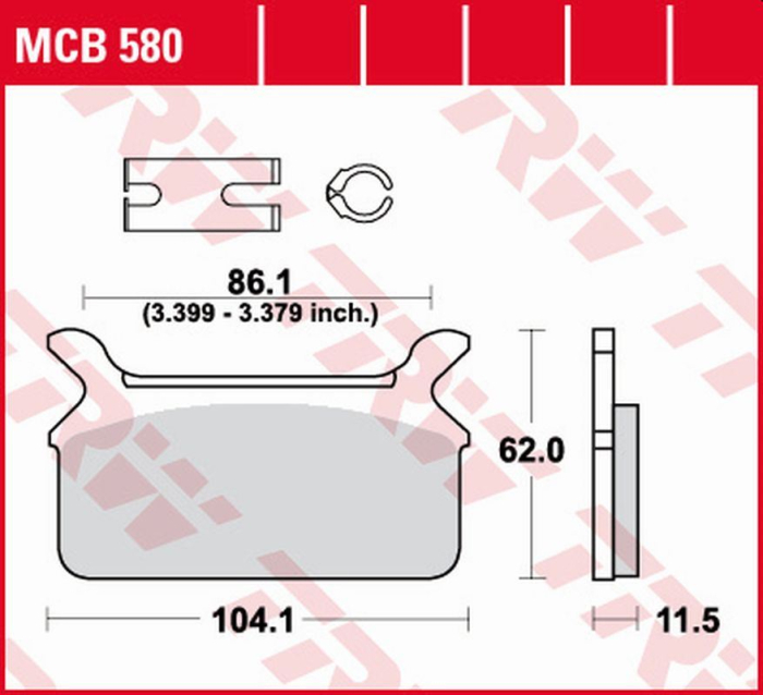 TRW - placute frana KH201 Organic HARLEY-DAVIDSON FLT ELECTRA GLIDE/HERITAGE/TOUR/ULTRA CLASIC 1340 '86-'99 - spate [1]