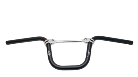 Ghidoane si accesorii - ACCEL ghidon aluminiu cu poprzeczka pit bike 's' culoare negru (latime 630MM, inaltime 166MM) (SH196061BK) - promotie