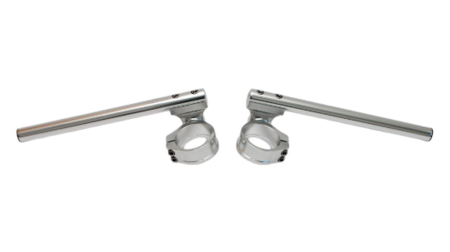 Ghidoane si accesorii - ACCEL ghidon CLIP-ON reglabil street prindere 54 mm culoare argintiu