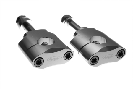 Risere ghidon - ACCEL prindere/risere ghidon (22,2MM) inaltime 34,7MM cu surub M12 culoare argintiu (BM-07SV22)