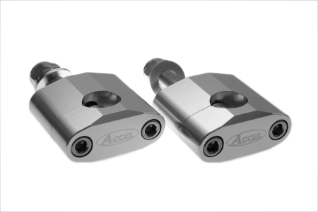 Risere ghidon - ACCEL prindere/risere ghidon (22,2MM) inaltime 34MM cu surub M12 culoare argintiu (BM-02SV22)