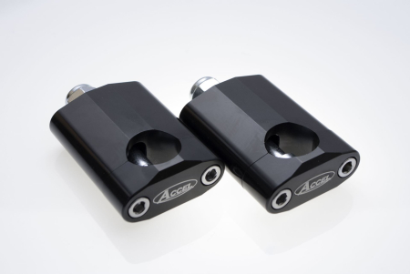 Ghidoane si accesorii - ACCEL prindere/risere ghidon (28,6MM) inaltime 58,5MM cu surub M12 culoare negru (BM-16BK28)