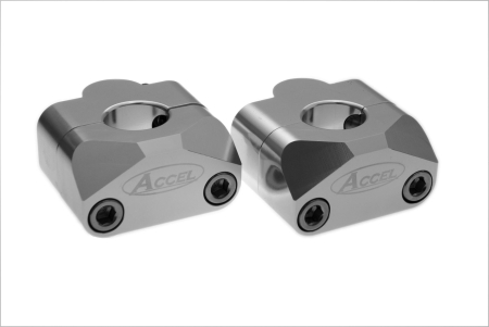 Risere ghidon - ACCEL prindere/risere ghidon (JOS-22,2/SUS-22,2MM) inaltime 20MM culoare argintiu (BM-01SV22/22)