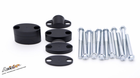 Ghidoane si accesorii - ACCEL prindere/risere ghidon (JOS-28,6/SUS-28,6MM) (plasterki 18+5+10+6=39MM) culoare negru (BMA-01BK)