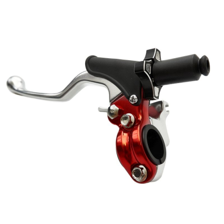 Manete ambreiaj si frana - ACCEL suport maneta ambreiaj scurt + dekompresator universal culoare rosu (CL-08RD) - promotie