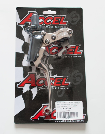 Manete ambreiaj si frana - ACCEL suport maneta ambreiaj scurt + hot start universal culoare tytanowy (maneta  nielamka) (CL-102-4T) - promotie