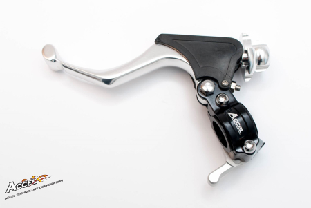 Manete ambreiaj si frana - ACCEL suport maneta ambreiaj scurt + hot start universal (forjat) culoare negru (3 pozycja dzwigni) (CL-02BK)