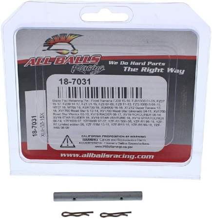 Știfturi fixare plăcuțe - ALL BALLS - PIN placute frana fata Yamaha FZ1, FZ8, FJR 1300, MT09, XTZ 1200, XV 1700/1900, YZF-R6, YZF-R1, MT07 18-24, FZ1 01-15