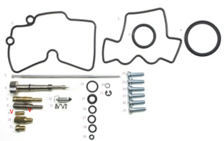 Kituri de reparație și piese carburator - BEARING WORX - kit reparatie carburator HONDA CRF 150R/RX '08-'09