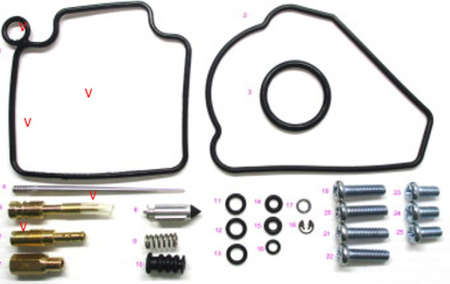 Kituri reparație carburator - BEARING WORX - kit reparatie carburator HONDA TRX 400EX/X '99-'14