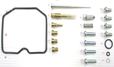 Kituri reparație carburator - BEARING WORX - kit reparatie carburator KAWASAKI KVF 360/360B/360C PRAIRIE '03-'13