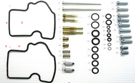 Kituri reparație carburator - BEARING WORX - kit reparatie carburator KAWASAKI KVF 650 BRUT FORCE '05-'13, KVF 650 PRAIRIE '02-'03