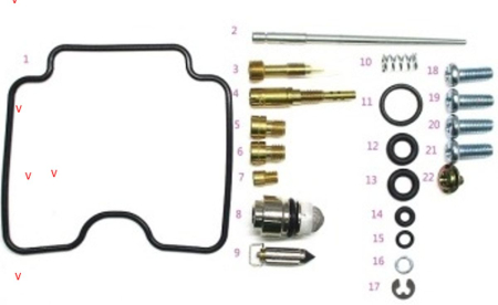 Kituri de reparație și piese carburator - BEARING WORX - kit reparatie carburator SUZUKI DRZ 400S/SM '00-'17