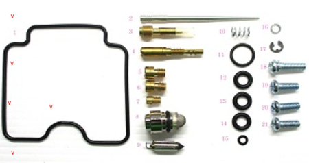 Kituri reparație carburator - BEARING WORX - kit reparatie carburator YAMAHA YFM 350FA BRUIN '06, YFM 350 GRIZZLY '07-'14, YFM 35X WOLVERINE '06-'09