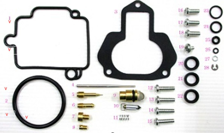 Kituri de reparație și piese carburator - BEARING WORX - kit reparatie carburator YAMAHA YFM 400 KODIAK '96-'98