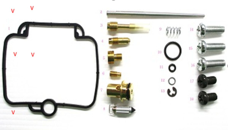 Kituri reparație carburator - BEARING WORX - kit reparatie carburator YAMAHA YFM 600 GRIZZLY '01