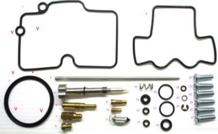 Kituri reparație carburator - BEARING WORX - kit reparatie carburator YAMAHA YFZ 450 '06-'09