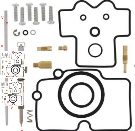 Kituri de reparație și piese carburator - BEARING WORX - kit reparatie carburator YAMAHA YZ 450F '03-'04