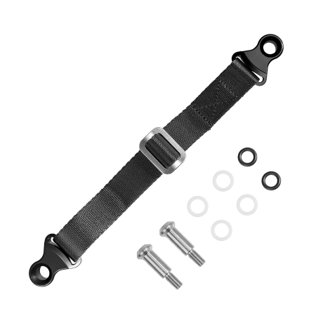 Bagaje si securizare transport - BIKETEC - chinga textila ridicare motocicleta pentru motociclete japoneze, cu suruburi, 350 mm x 2,5 mm x 25 mm - negru/negru