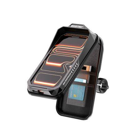 Accesorii pentru Ghidon - BIKETEC - husa impermeabila telefon, montaj pe ghidon / oglinda, cod BTK06