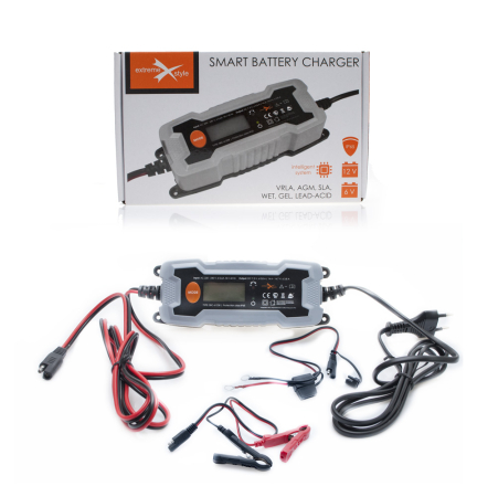 Ce este ? - BIKETEC - incarcator inteligent acumulatori 6V/12V pentru moto / auto / scuter / quad, cu accesorii