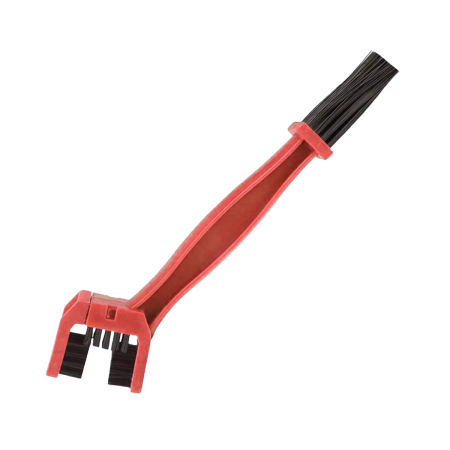 Bagaje si securizare transport - BIKETEC - perie curatare lant 25,6 cm x 6 cm x 3,2 cm - rosu