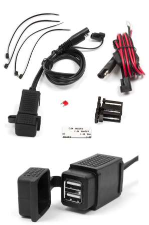 Prize - BIKETEC - priza moto dubla USB, montaj pe ghidon MUS08