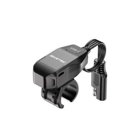 Prize - BIKETEC - priza moto USB-C, montaj pe ghidon, mufa SAE