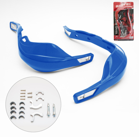 Plastice - BIKETEC - protectii maini handguard aluminiu - albastru (cu prinderi 22 mm si 28 mm)