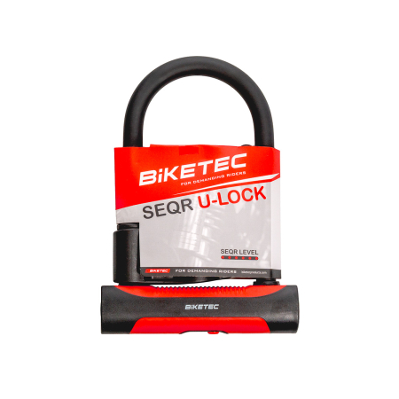 Securitate - BIKETEC - SEQR blocare U-lock lacat 180 mm x 260 mm, 3 chei, arc 16 mm