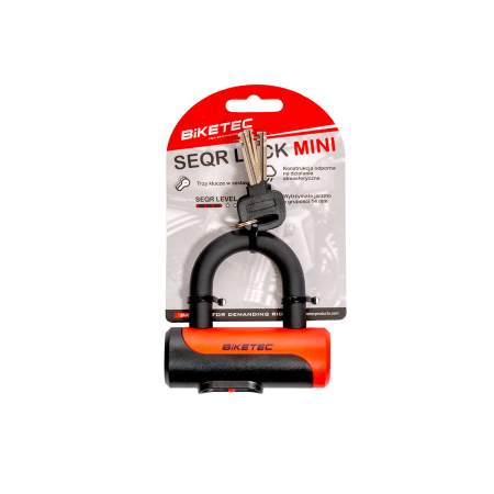 Securitate - BIKETEC - SEQR lacat cu cheie (set 3 chei) 102 mm x 100 mm