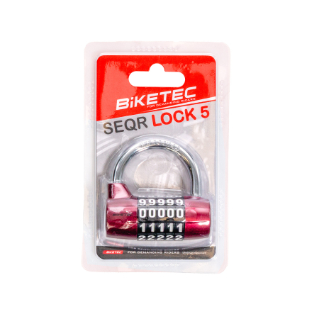 Securitate - BIKETEC - SEQR lacat cu cifru 5 cifre (cod resetabil)