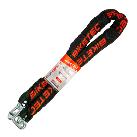 Securitate - BIKETEC - SEQR lant 1,5 m, ochi 14 mm, negru protectie