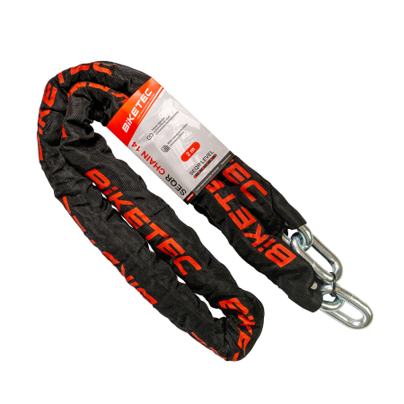 Securitate - BIKETEC - SEQR lant 2 m, ochi 14 mm, negru protectie