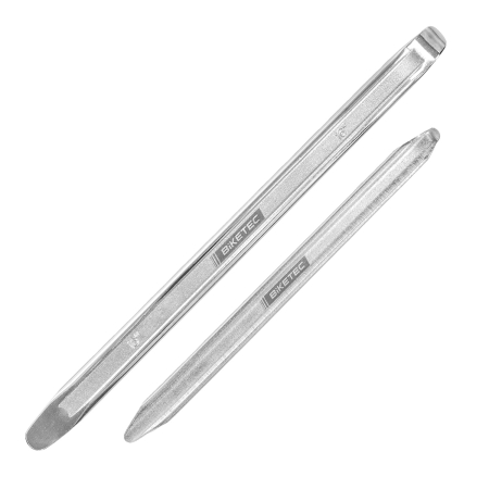 Unelte presiune aer / roti - BIKETEC - set 2 leviere anvelope drepte / plate, 300 mm + 400 mm
