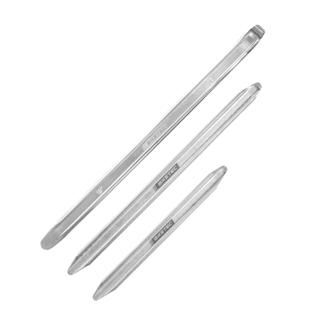 Unelte presiune aer / roti - BIKETEC - set 3 leviere anvelope drepte / plate: 250 mm + 350 mm + 450 mm